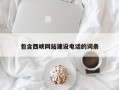 龙口包含西峡网站建设电话的词条